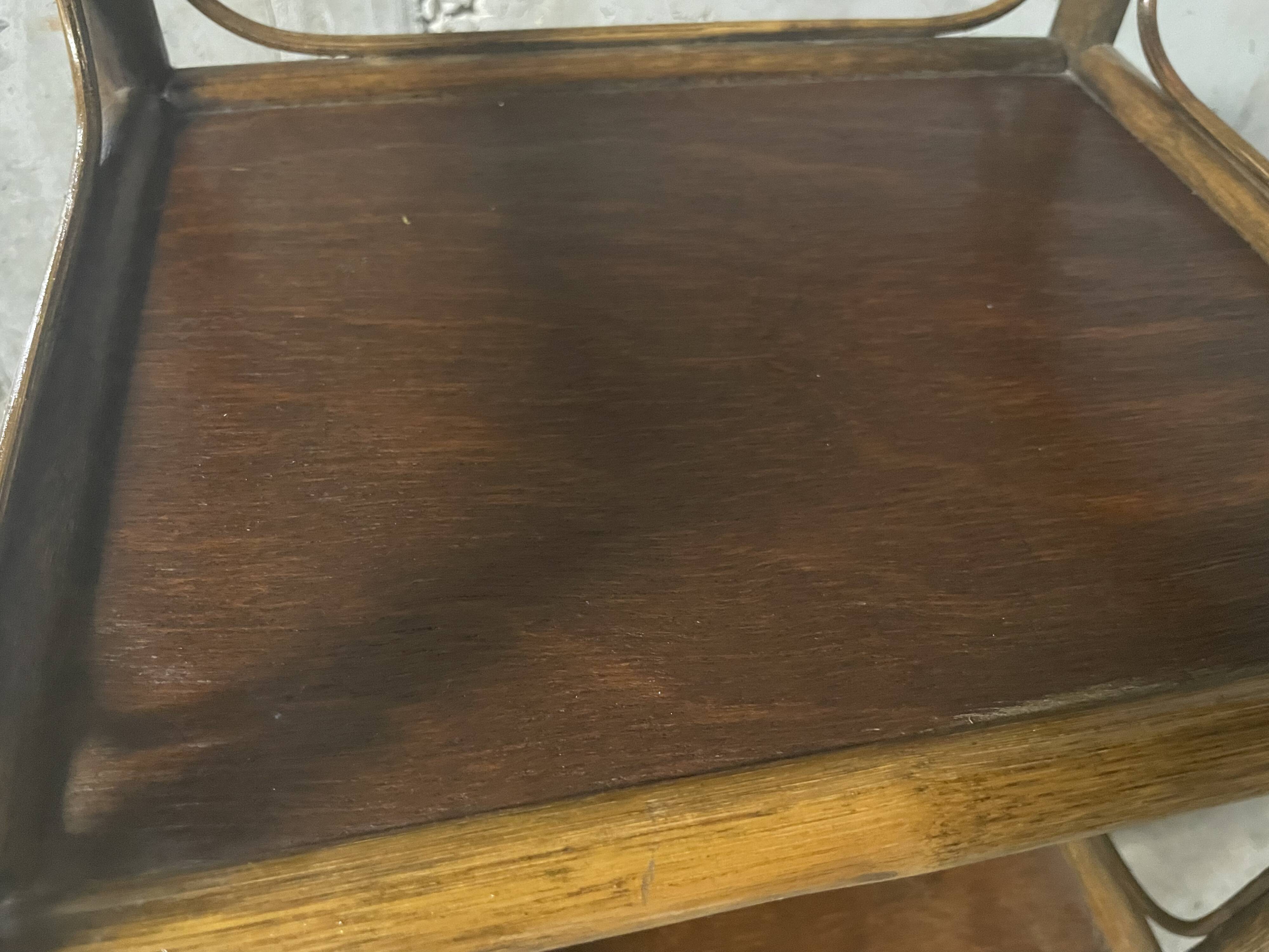 1970s rattan shelf