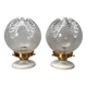 Paire d’appliques murales globes vintage