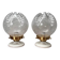 Paire d’appliques murales globes vintage