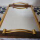 Mirror top wood and copper metal
