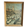 Vintage Oil Painting Italy  Market Scene