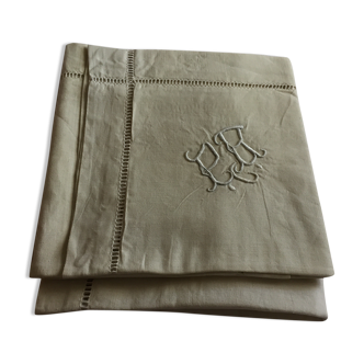 All embroidered pillowcases and monogram