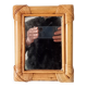 Vintage 1970s rattan tabletop mirror