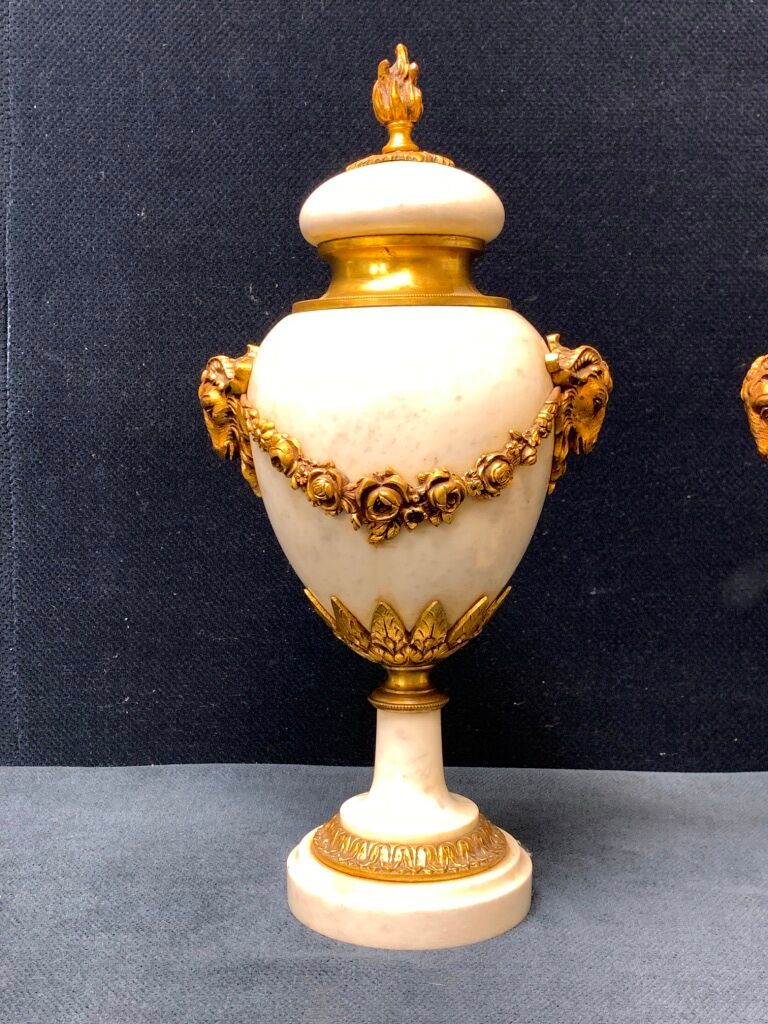 Pair of marble vases