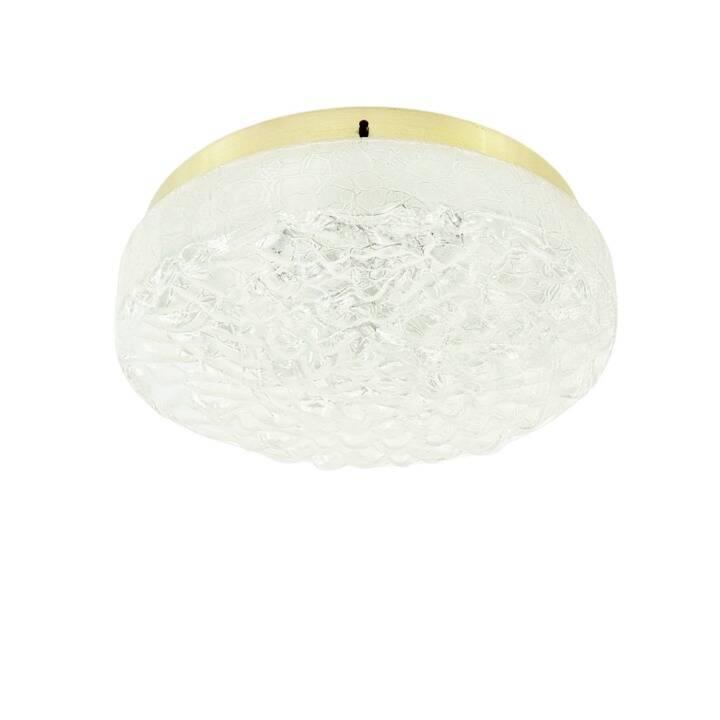 Large Mid-Century Modern Murano Ice Glass Flush Mount from Doria, 1960s