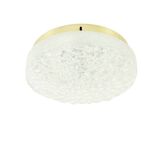 Large Mid-Century Modern Murano Ice Glass Flush Mount from Doria, 1960s