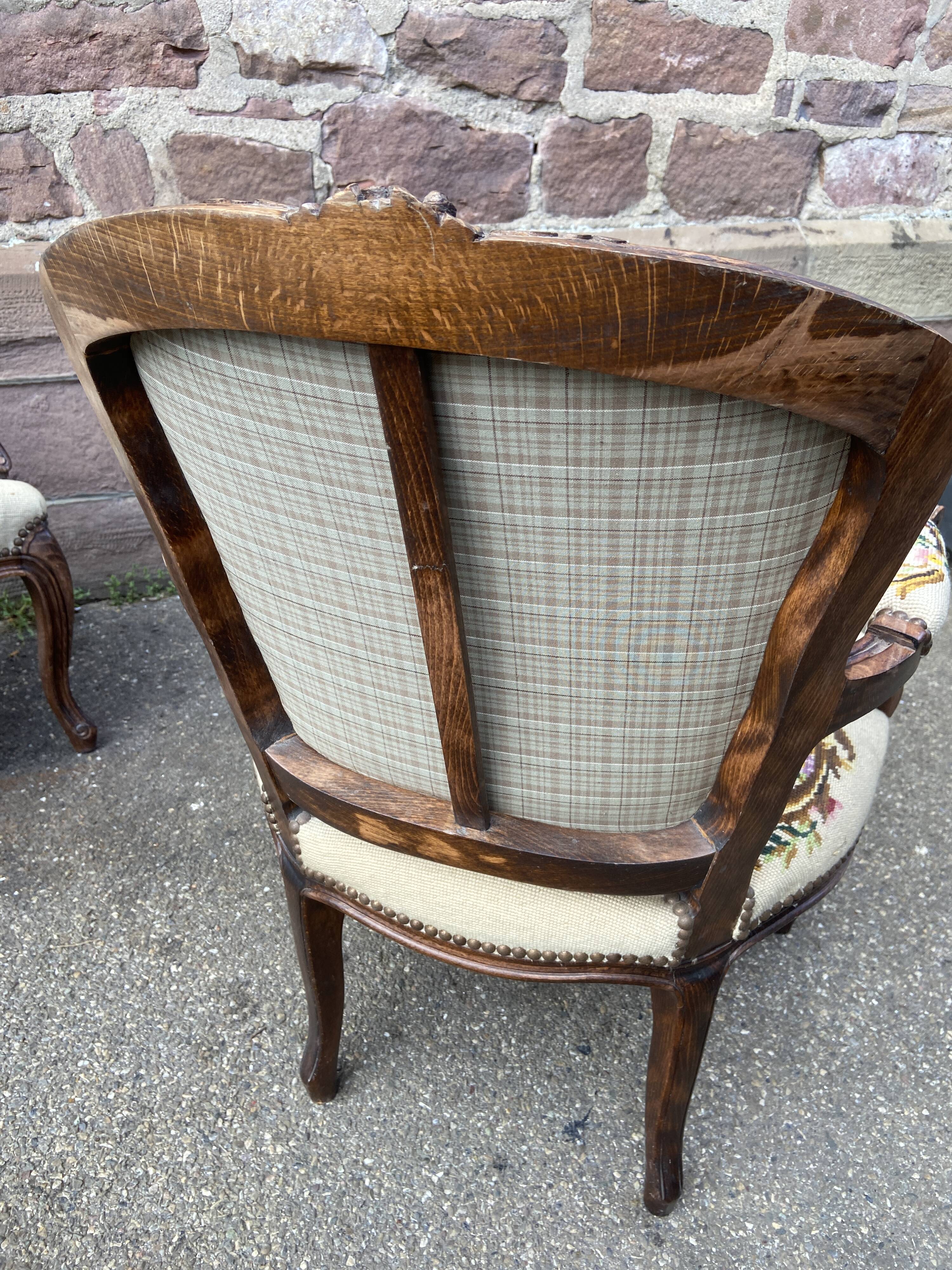 Pair of armchairs louis xv