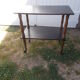 Wooden rolling serving table