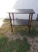 Wooden rolling serving table