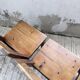Set of 4 Savoyard pine folk art chairs from the 1950s.
