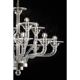 Luxury Transparent Murano Glass Chandelier – Modern Linear Design