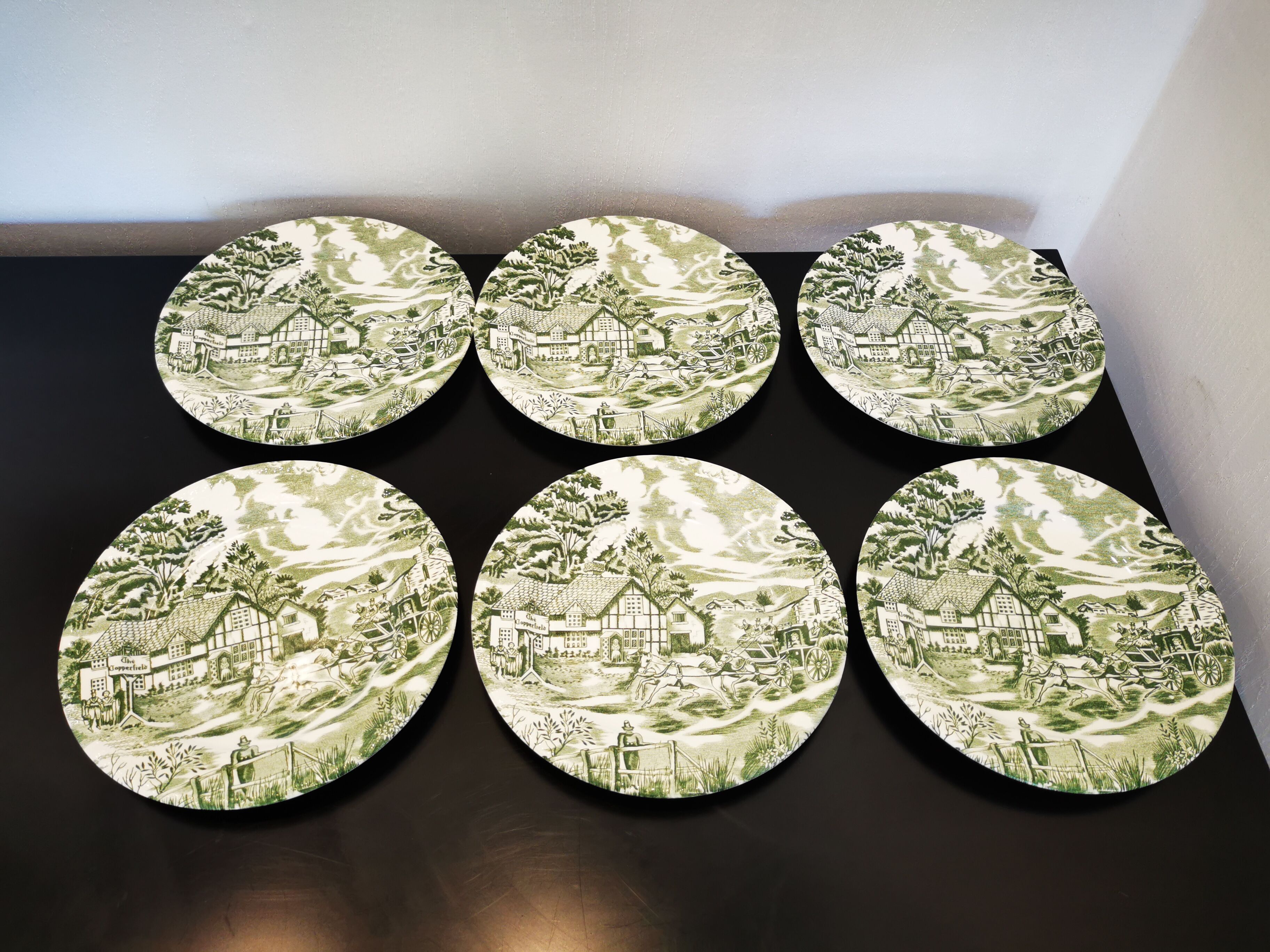 Set of 6 dessert plates English Style Lunéville