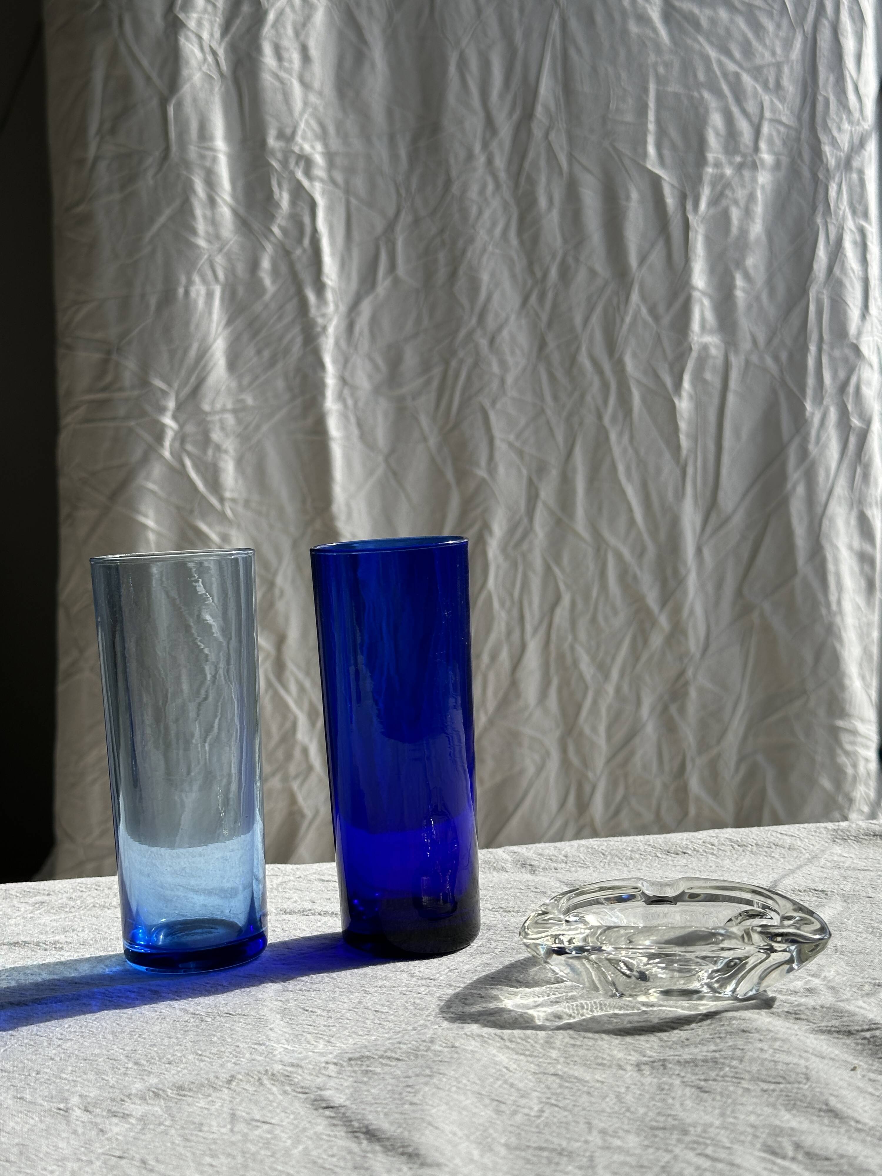 Small triangular glass ashtray France Reims