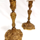 Pair of old candlesticks in Gilded Bronze ---- Signed!