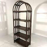 Large dark rattan rack display 1970’s