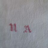 5 serviettes en coton dammasè monogrammees NA