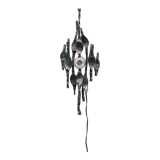 Brutalist Iron Single Mid-Century Belgium Wall Light