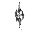 Brutalist Iron Single Mid-Century Belgium Wall Light