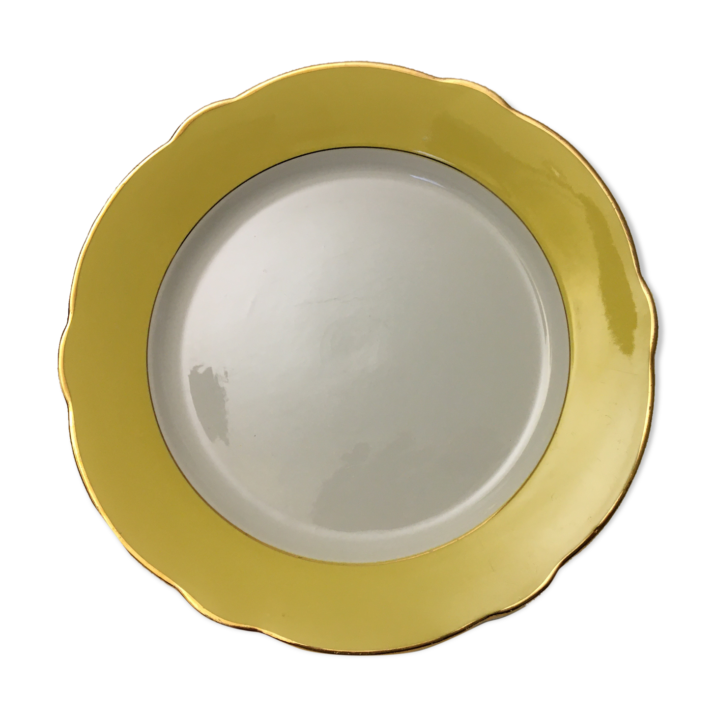 Round serving dish "K&G Lunéville Badonviller" Daffodil model