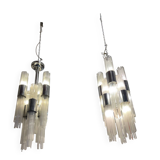 Pair of Italian chandeliers 1970