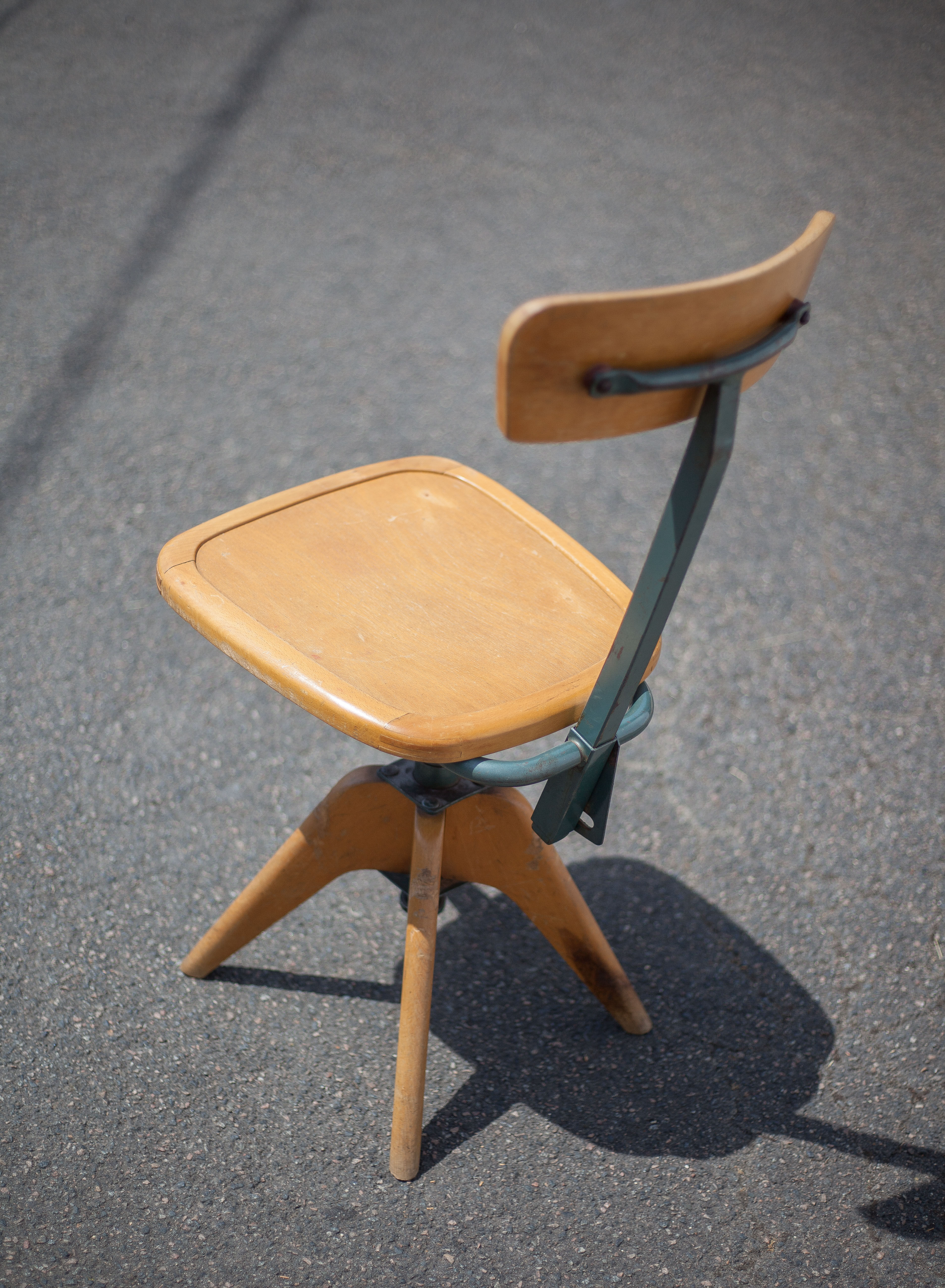 Wood and metal office chair