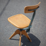 Wood and metal office chair