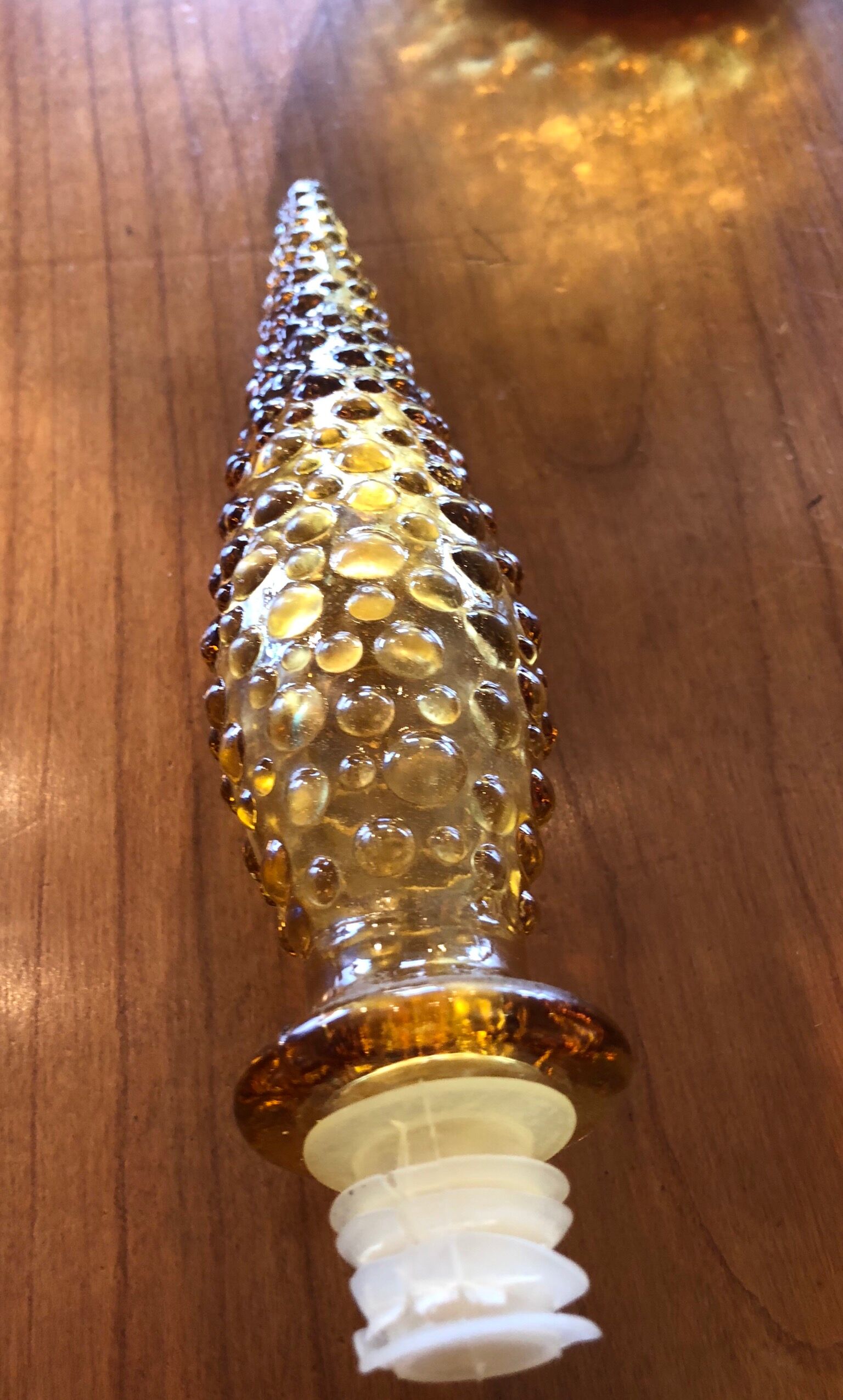 Yellow glass bottle