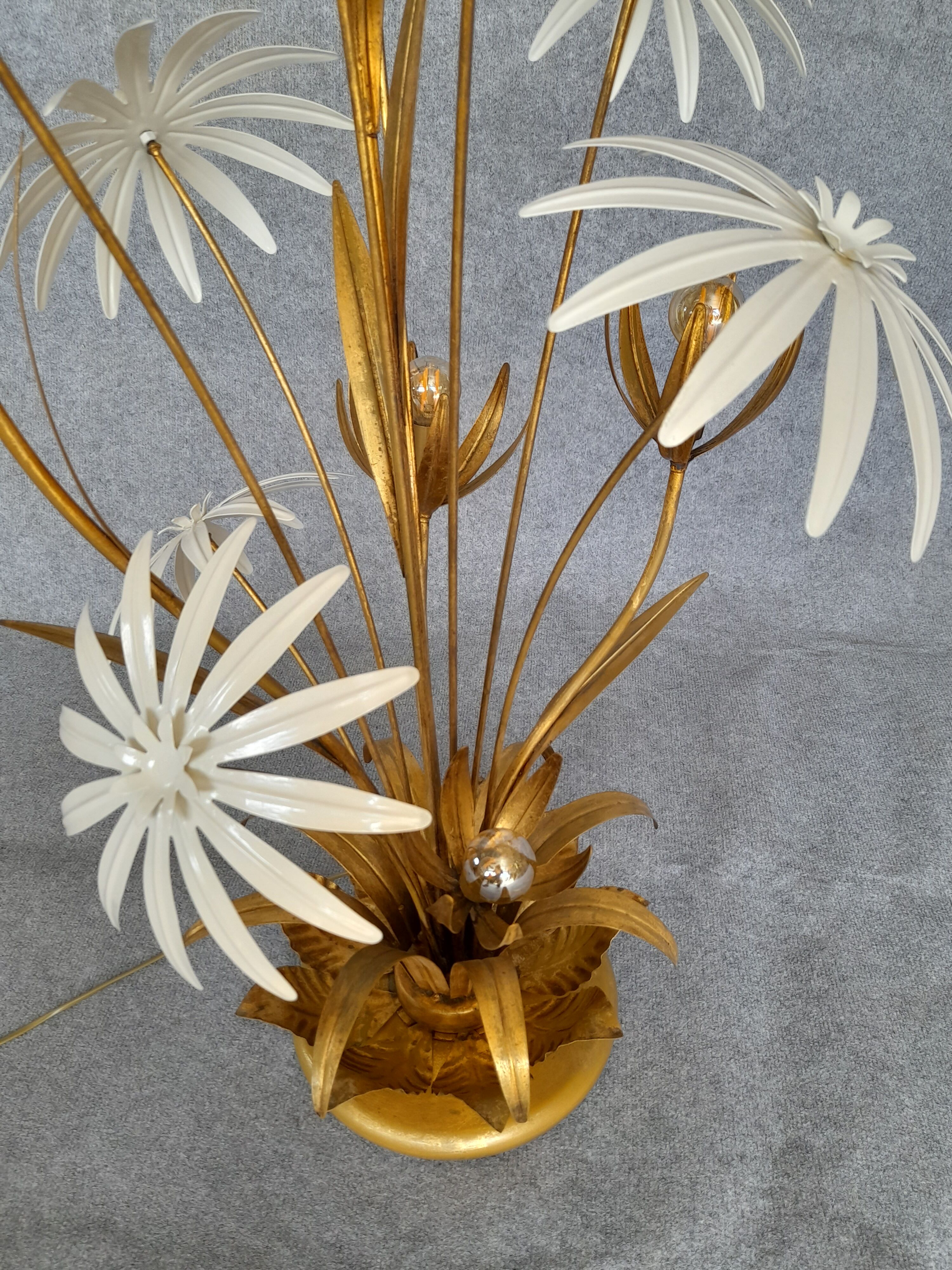 Vintage floral floor lamp hans kogl