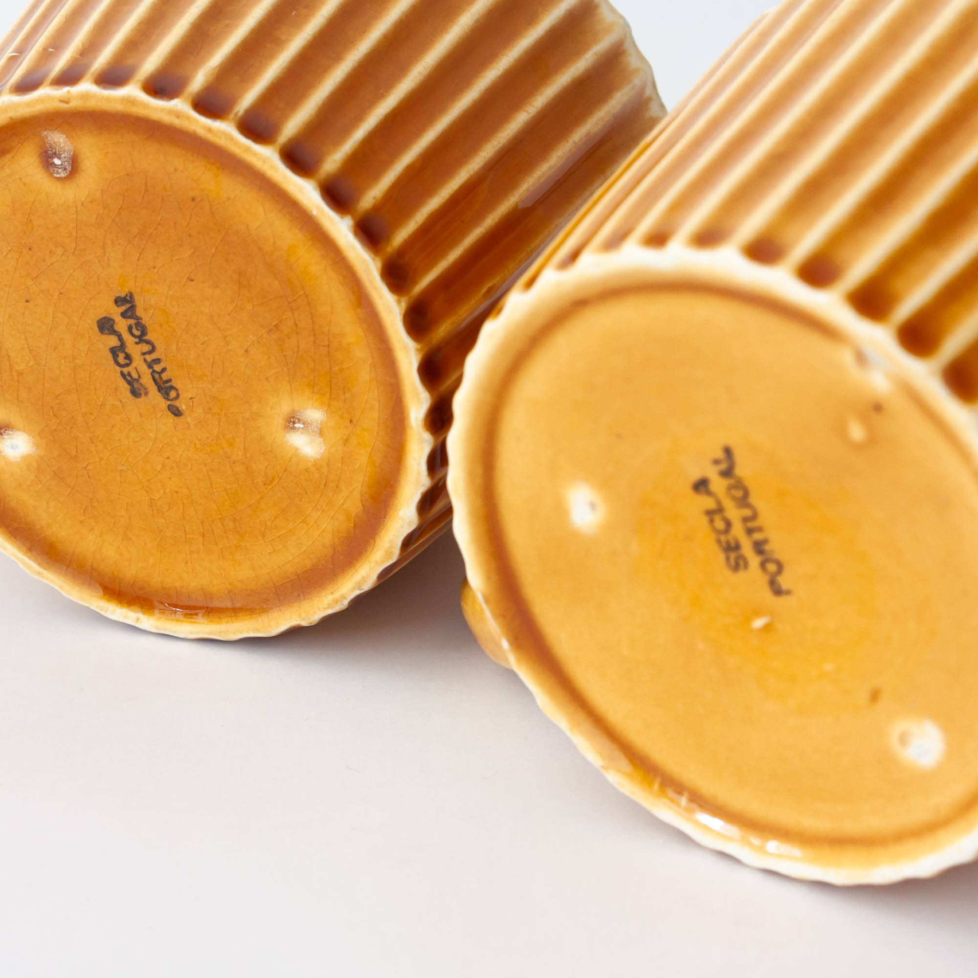 Set of Ceramic Tea Cups and Milk Jug by Secla, 1970's