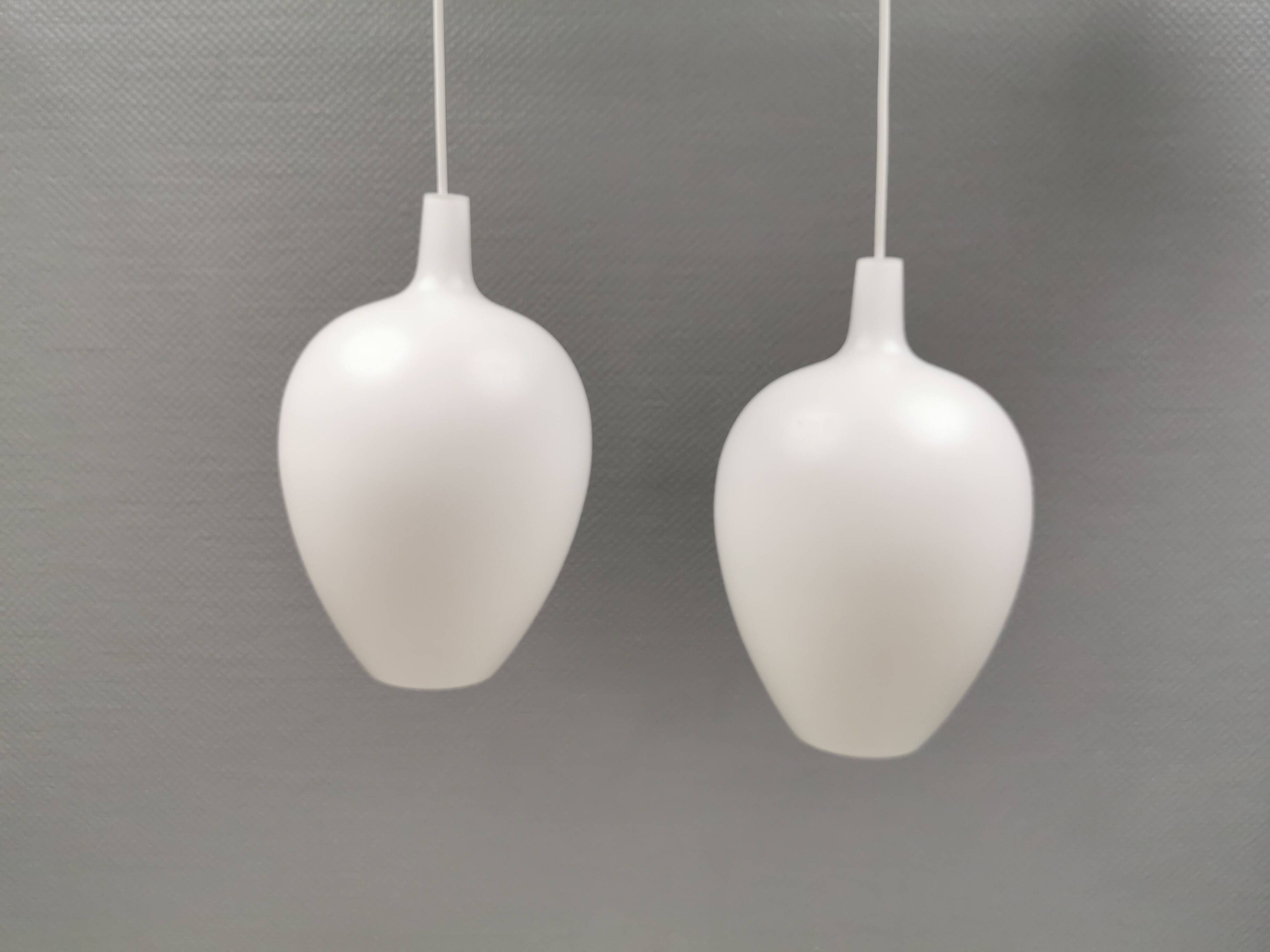 Two rare Pompei pendant lamps by Jo Hammerborg for Fog & Mørup Denmark 1963