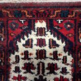 Handmade vintage Persian Hamadan rug 61cm x 123cm 1970s
