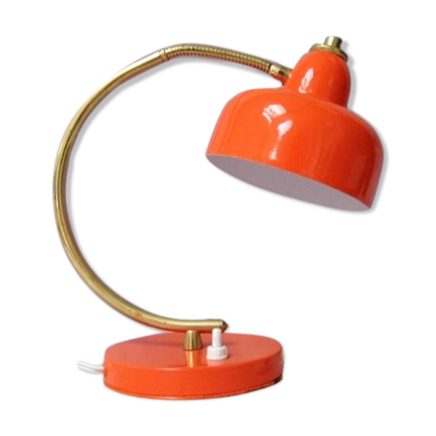 Vintage Orange metal lamp years 70