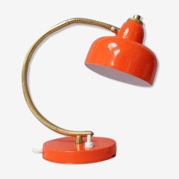 Vintage Orange metal lamp years 70