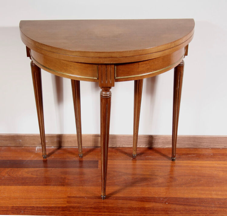 Louis XVI-style half-moon table