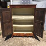 Old rustic farmhouse cabinet in fruit wood