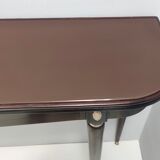 Vintage Ebonized Beech Console Table by Paolo Buffa with Glass Top, Italy