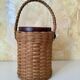Wicker rattan ice bucket