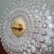Large honeycomb glass ceiling light and brass, Glasshütte Limburg, 1970