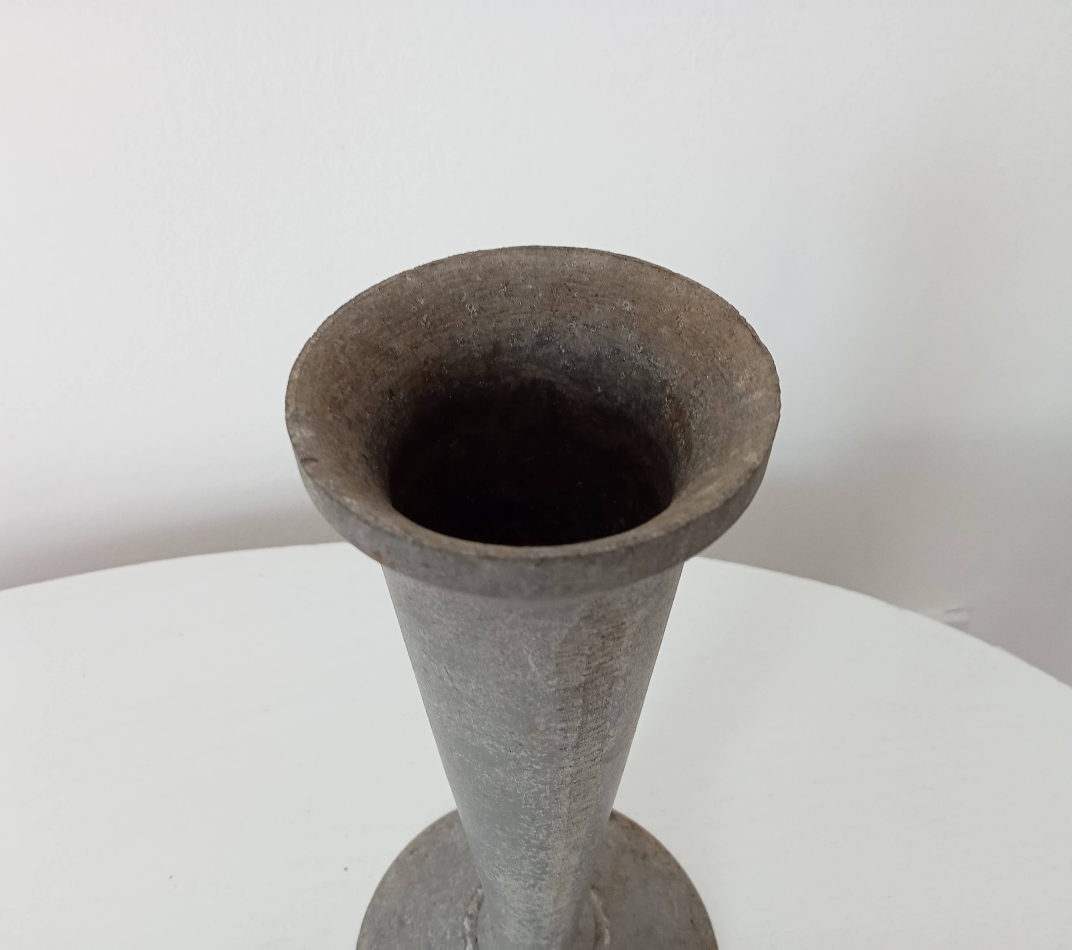 Vintage zinc vase