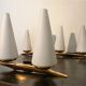 Set of 3 brass and teak Arlus wall light 1960