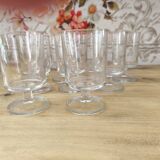 Set of 9 vintage Luminarc wine glasses, transparent Sweden model