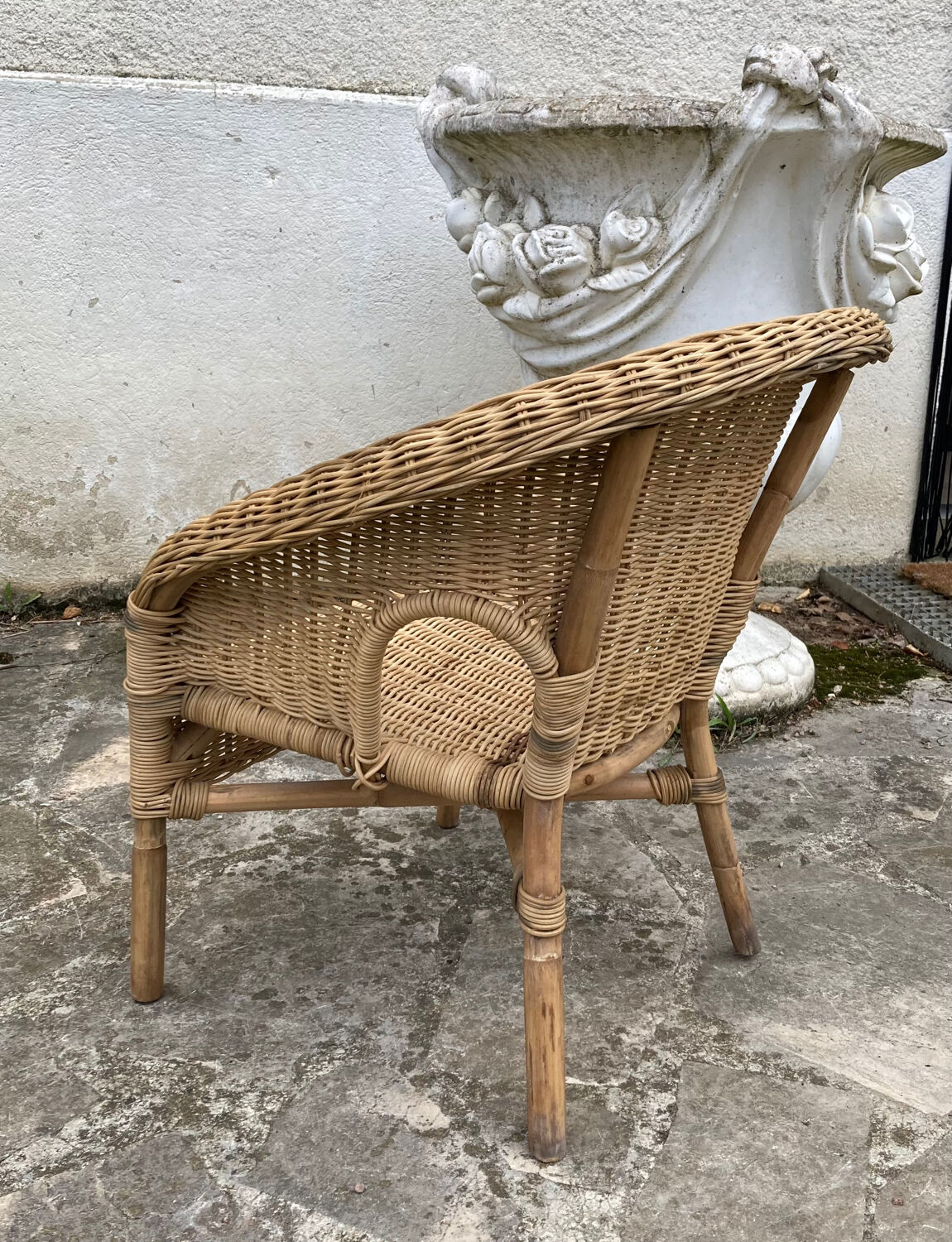Rattan / wicker armchair for children twentieth century