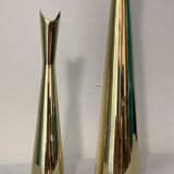 Pair of Lino Sabattini Cardinal brass vases for Christofle