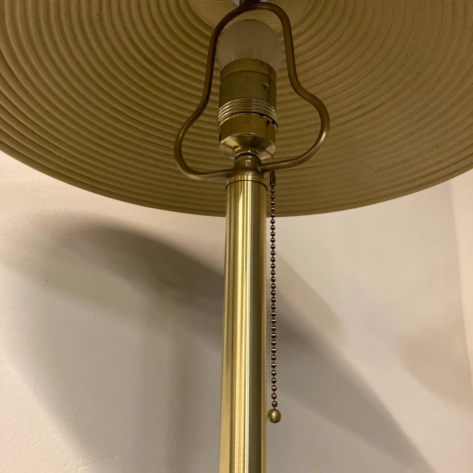 Vintage Pencil Reed table lamp set, Italy, 1970s