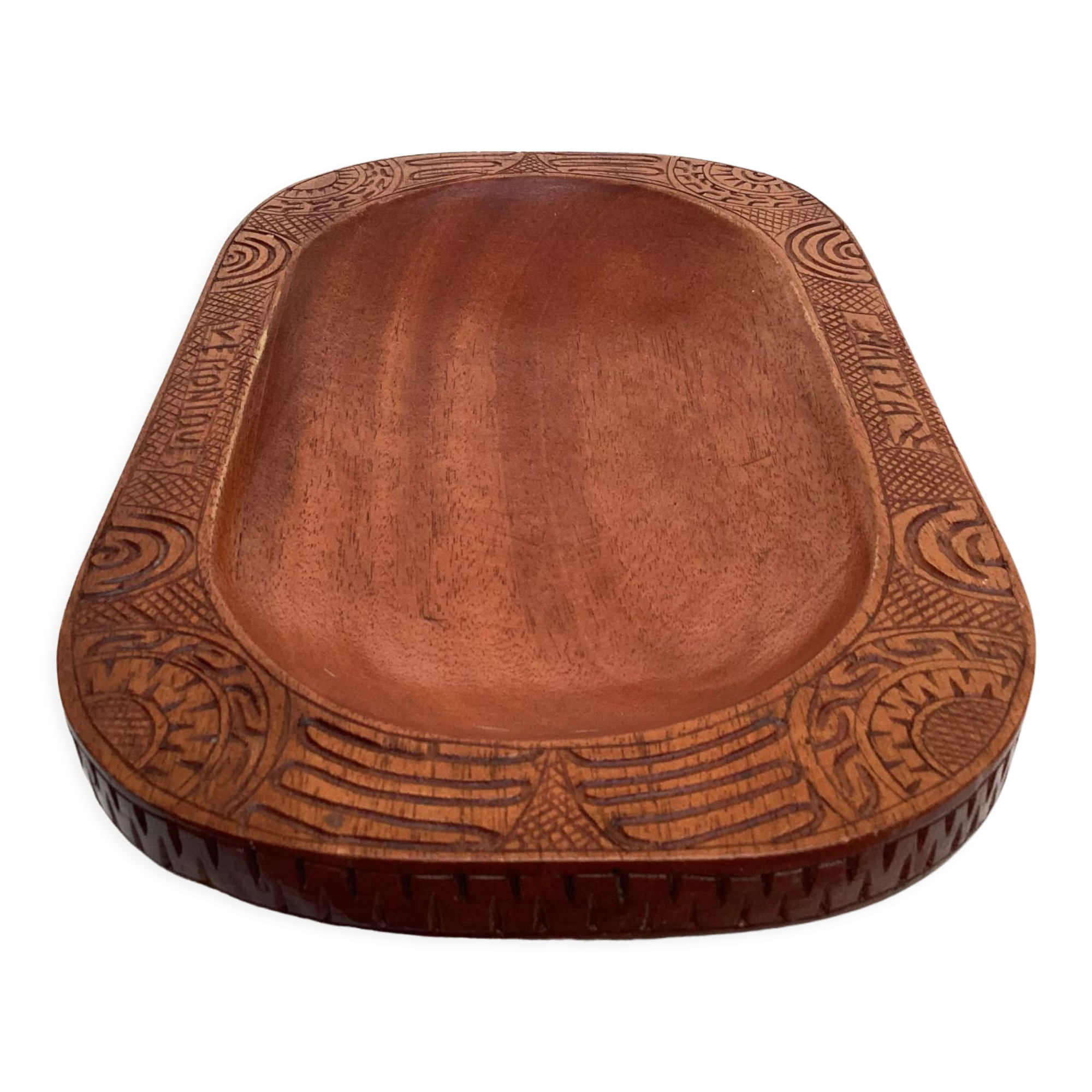 Tray in solid exotic wood