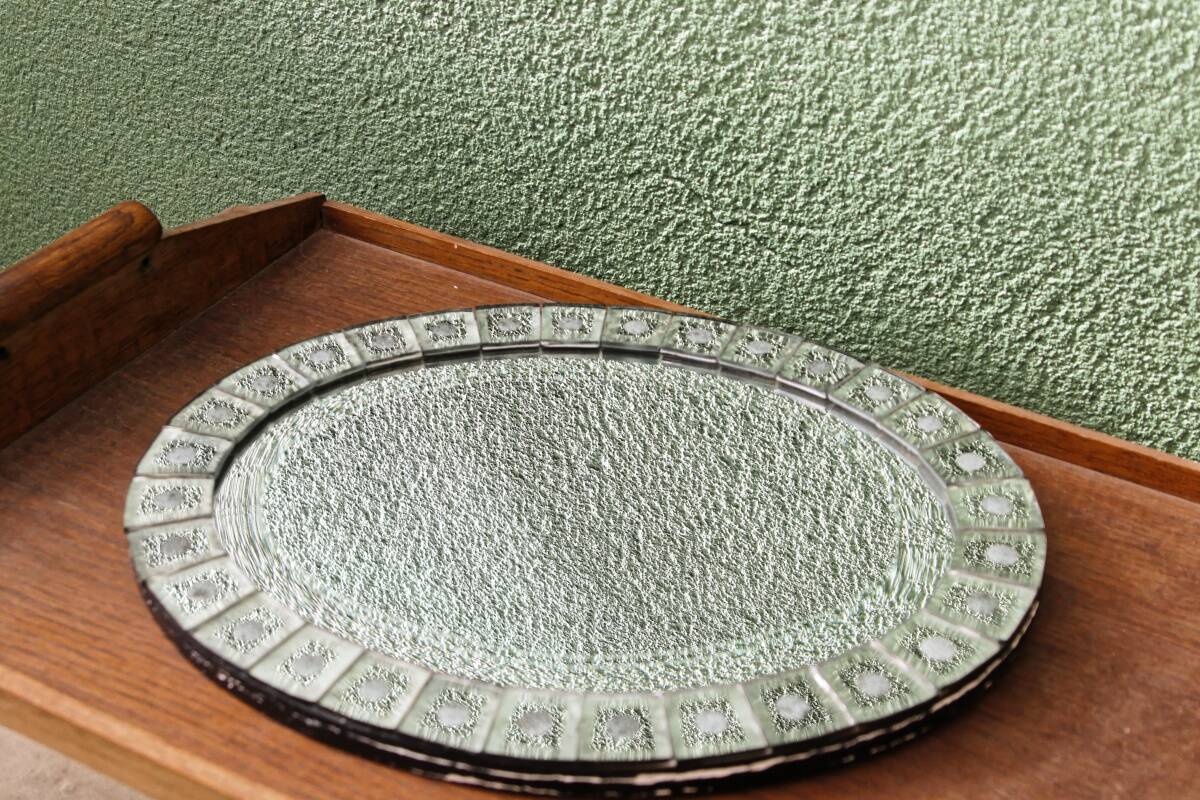 Beveled glass mirror and glass plates