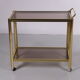 Hollywood Regency trolley with smoked glass