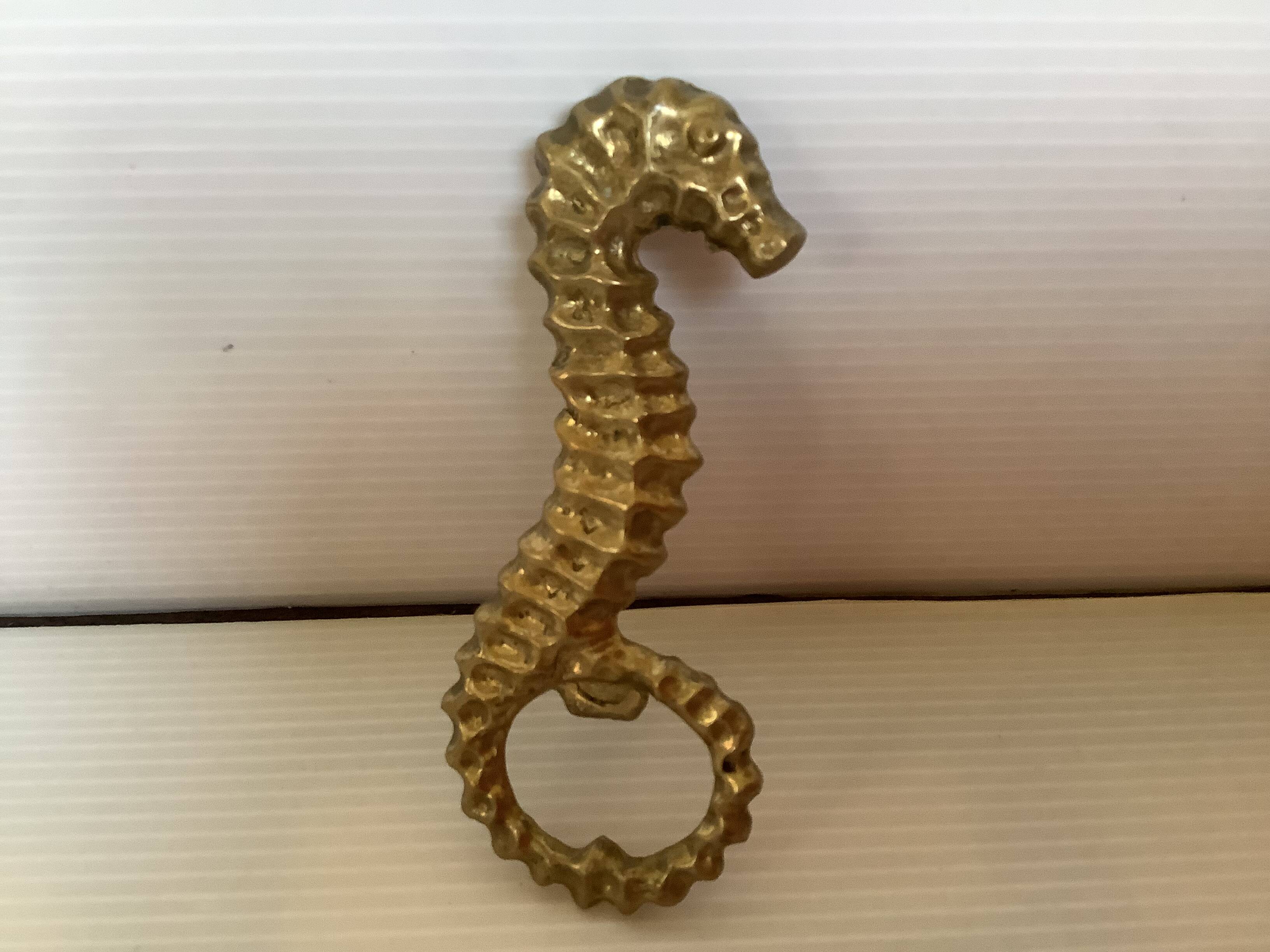 Small brass seahorse