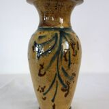 Signed glazed terracotta vase h28cm