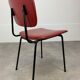 Airborne chair model Carolina Prefacto, 1950, metal and red skaï